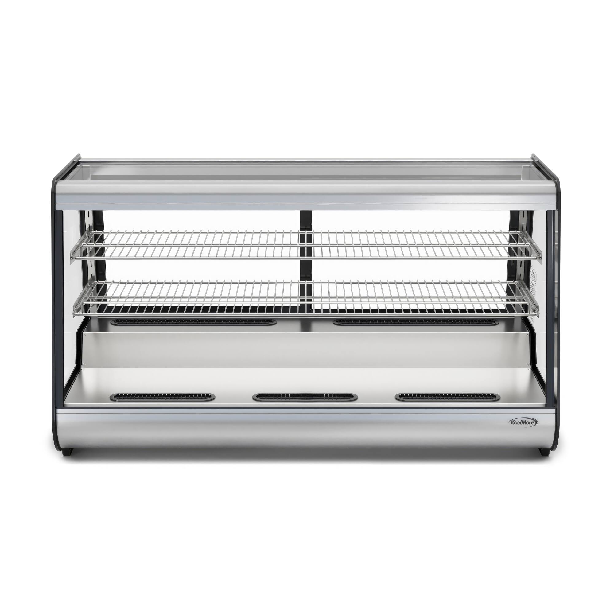 Left. Koolmore - 48 in. Countertop Bakery Display Refrigerator in Stainless Steel, 7 cu. ft. (CDC-7C-SS) - Stainless Steel.