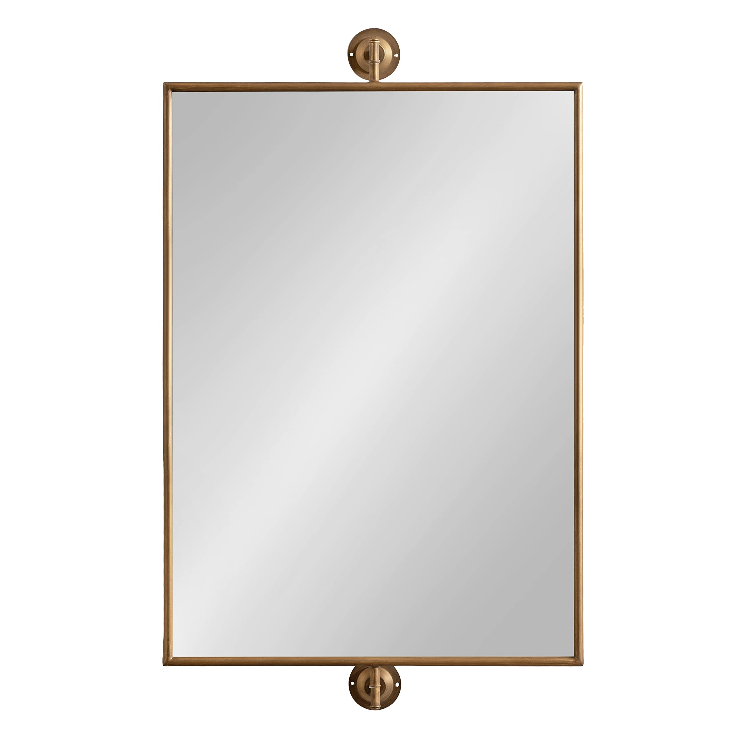 Alt View 5. HM 1810 - Darbridge Traditional Rectangle Pivot Mirror Antique Vintage Adjustable Rectangular Bathroom Wall Mirror Fo - Silver 30.3"L x 20"W.