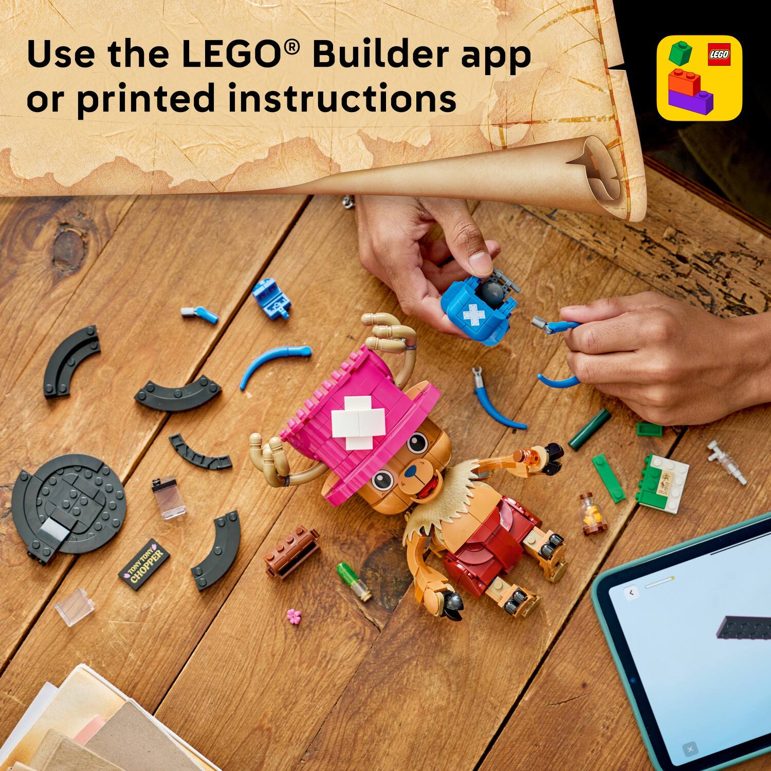 Use the LEGO® Builder app or printed instructions