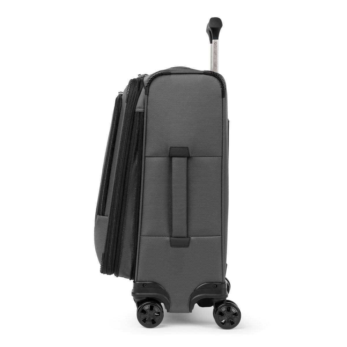 Left. Travelpro - Travelpro Crew Classic Lightweight Softside Expandable 21" Carry On Spinner - Titanium Grey.