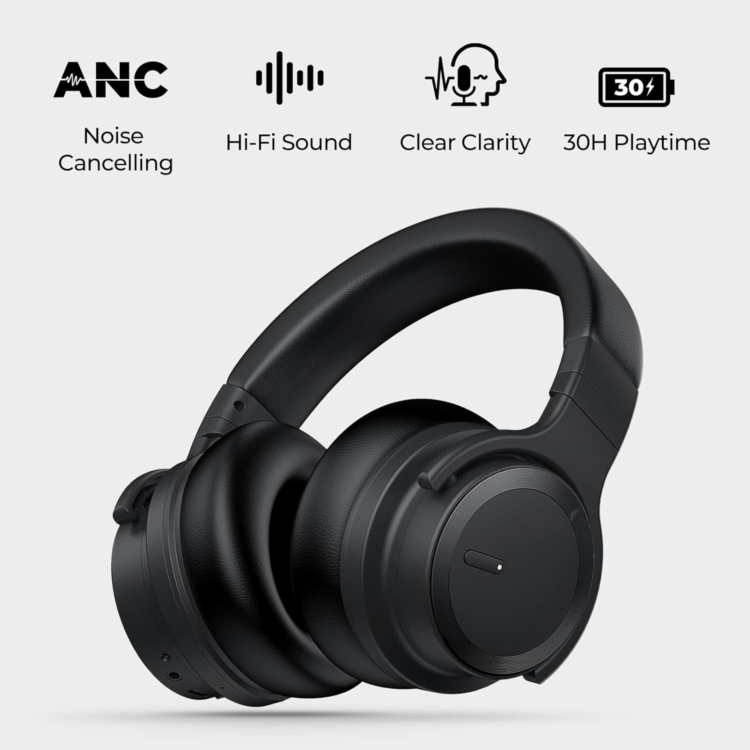 ANC  
Noise Cancelling  

Hi-Fi Sound  

Clear Clarity  

30H Playtime