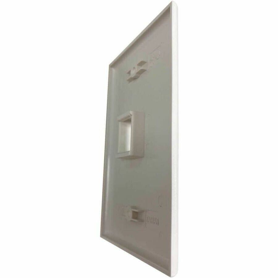 Alt View 4. Tripp Lite - Eaton Tripp Lite Series Safe-IT 1-Port Single-Gang Keystone Wall Plate, Antibacterial, Ivory Matte, TAA - 1 x Total - Ivory.
