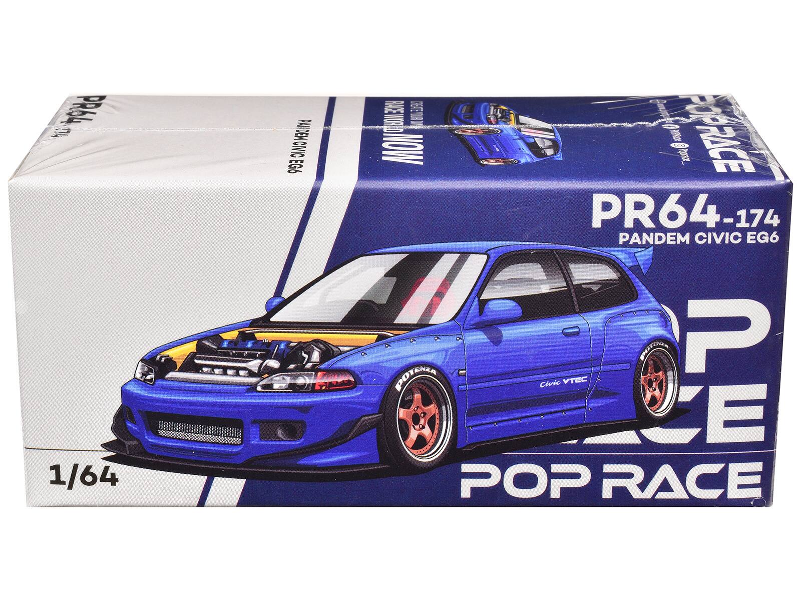 r 64 PANDEM CIVIC EG6 060-3832 NOW ma0 POPRACE zE PR64 -174 PANDEM CIVIC EG6 1/64 A A A BPEITEN P POTENZA Civic VTEC ud E POP RACE