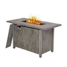 SKONYON - Outdoor Propane Fire Table with 50000 BTU Output Large Tabletop and Sturdy Metal Construction