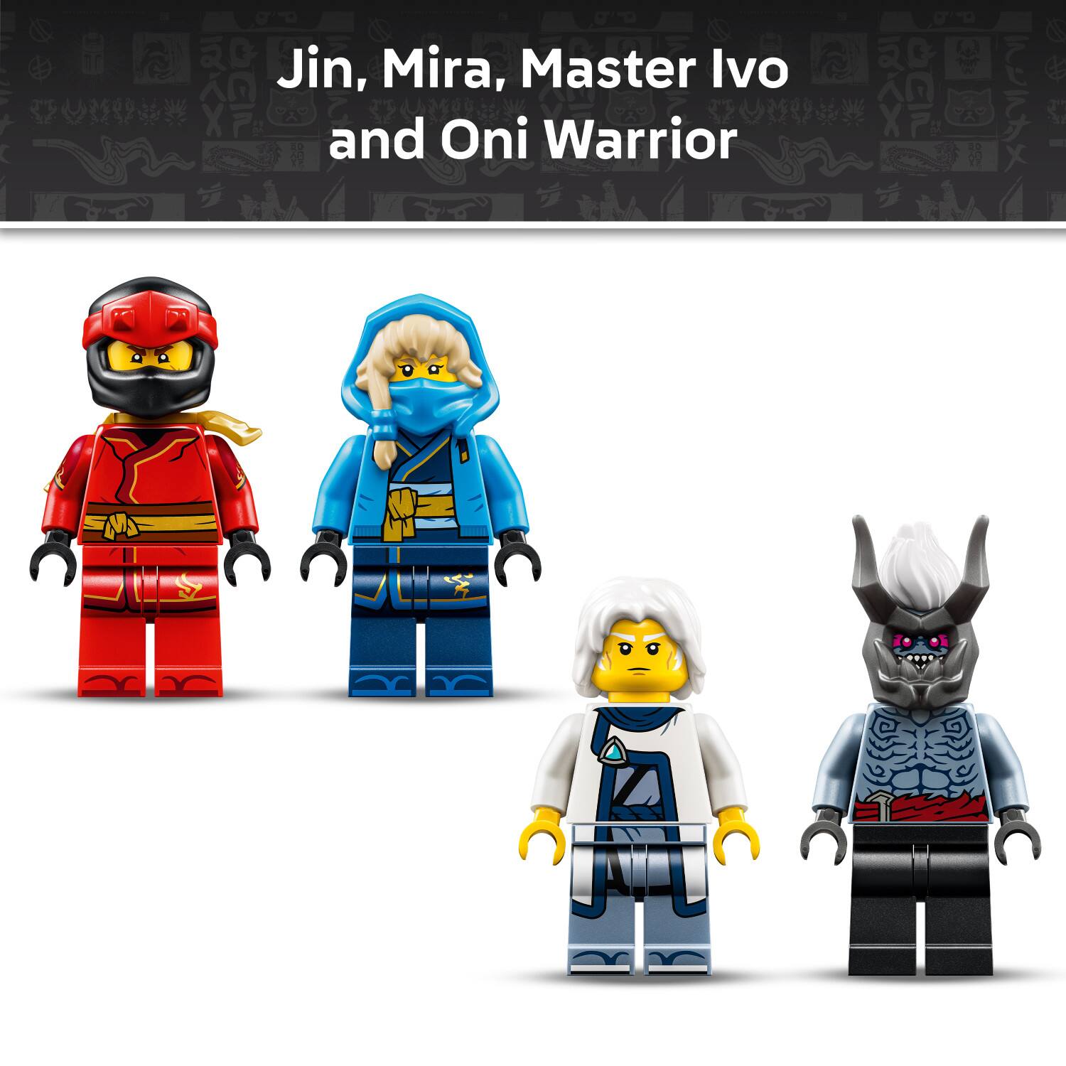 Jin, Mira, Master Ivo and Oni Warrior