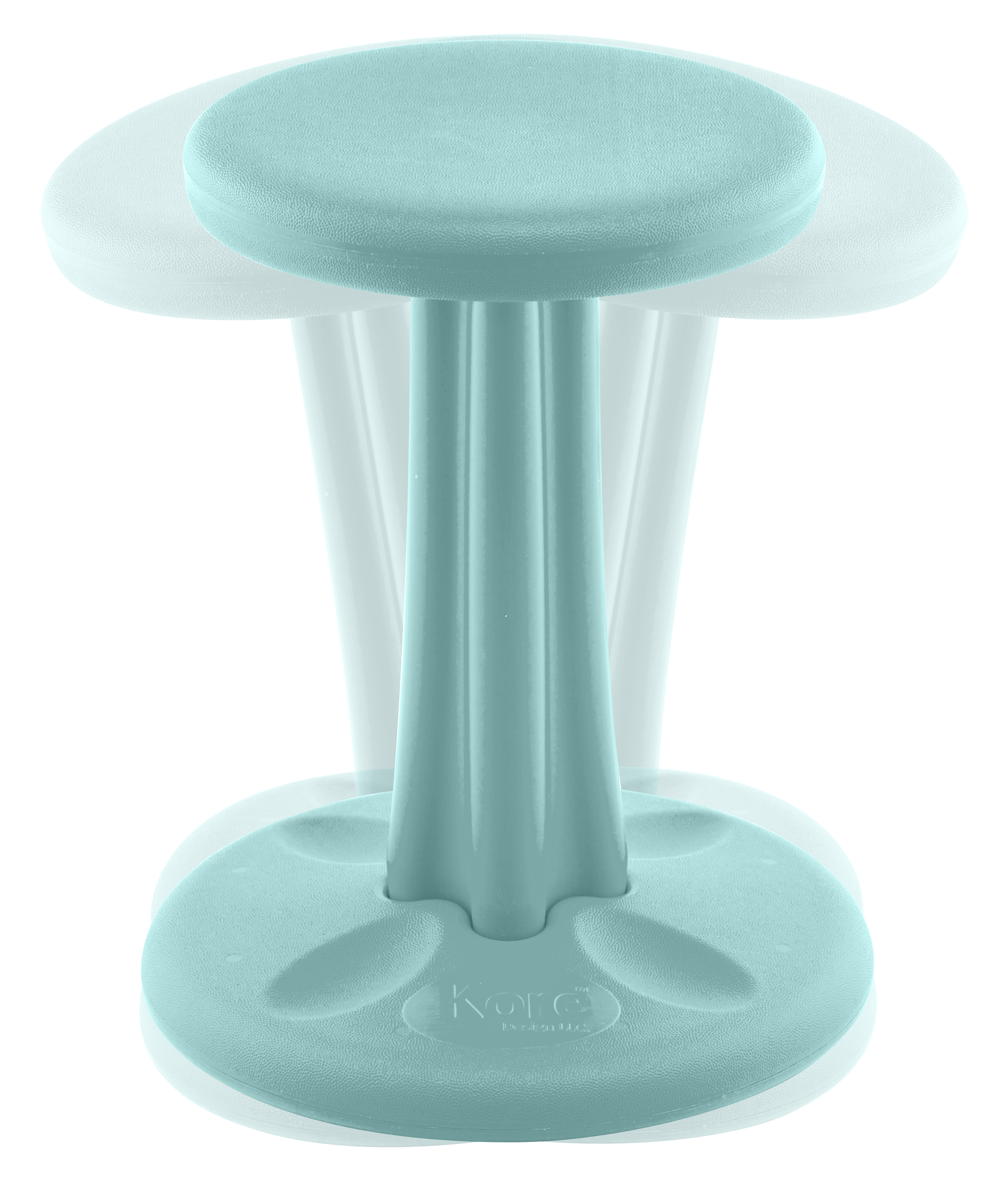 Angle. Kore Design - Junior Wobble Chair 16" - Teal.