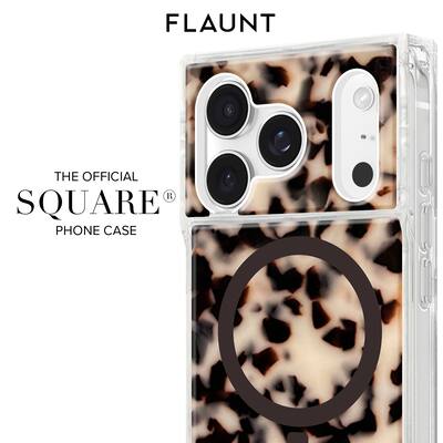 FLAUNT - Square Case with MagSafe for Apple iPhone 17 Pro - Blonde Tortoise Shell FLAUNT - Square Case with MagSafe for Apple iPhone 17 Pro - Blonde Tortoise Shell