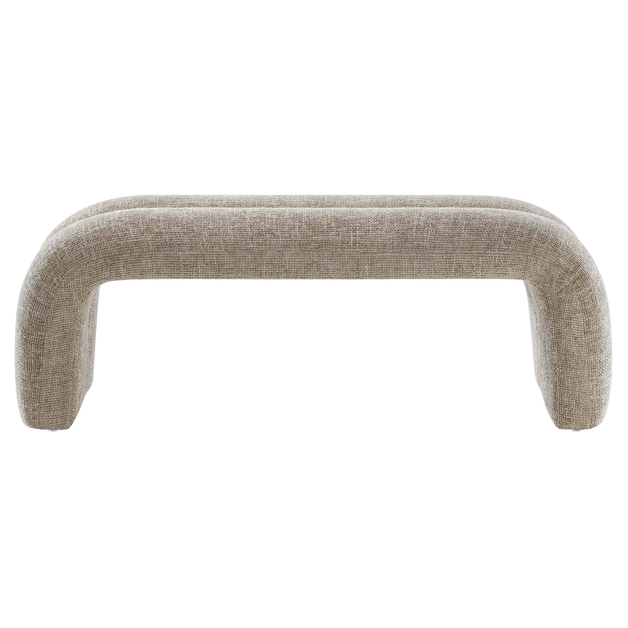 Alt View 2. Modway - Dax 50.5" Chenille Upholstered Accent Bench by Modway - Brown.