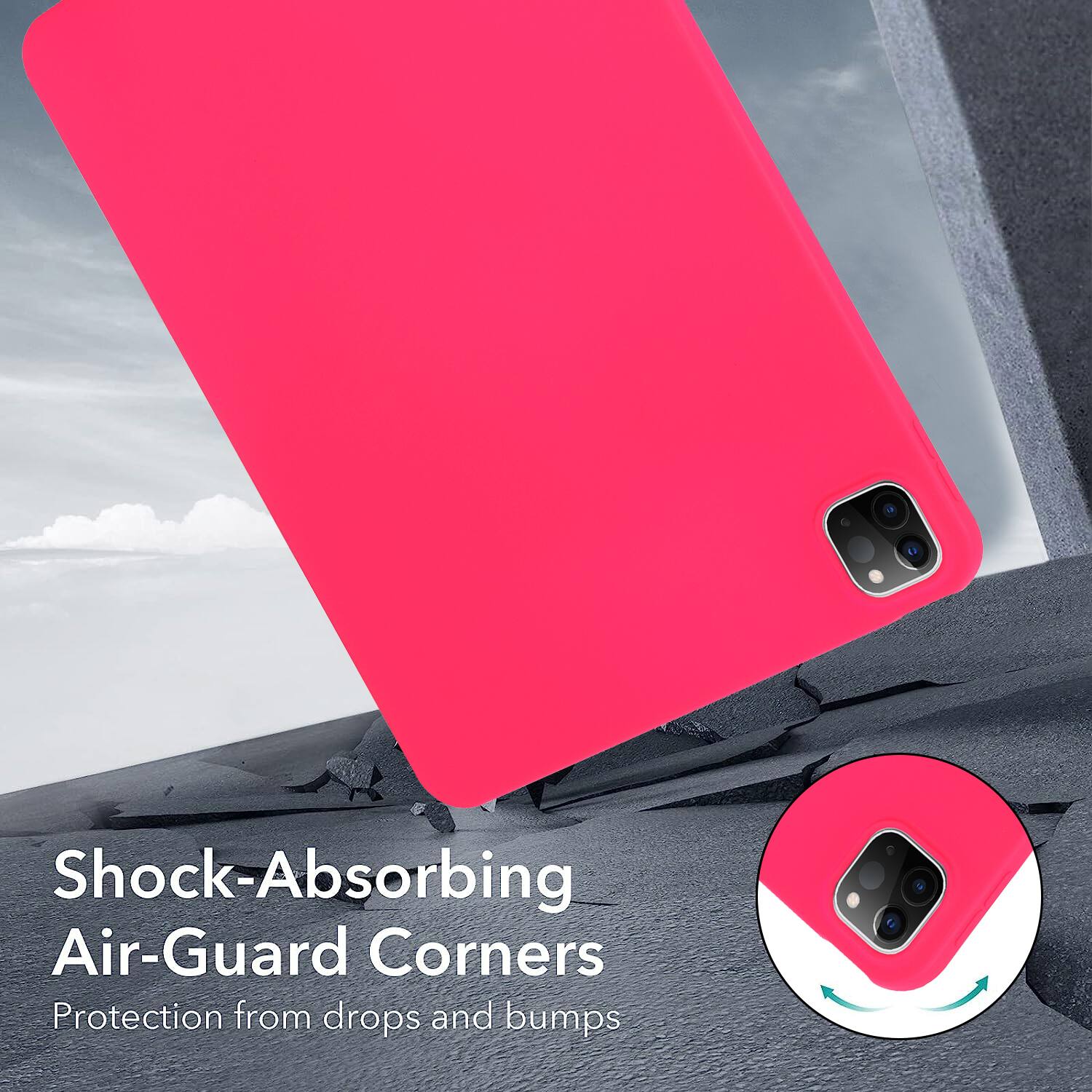 Shock-Absorbing Air-Guard Corners  
Protection from drops and bumps