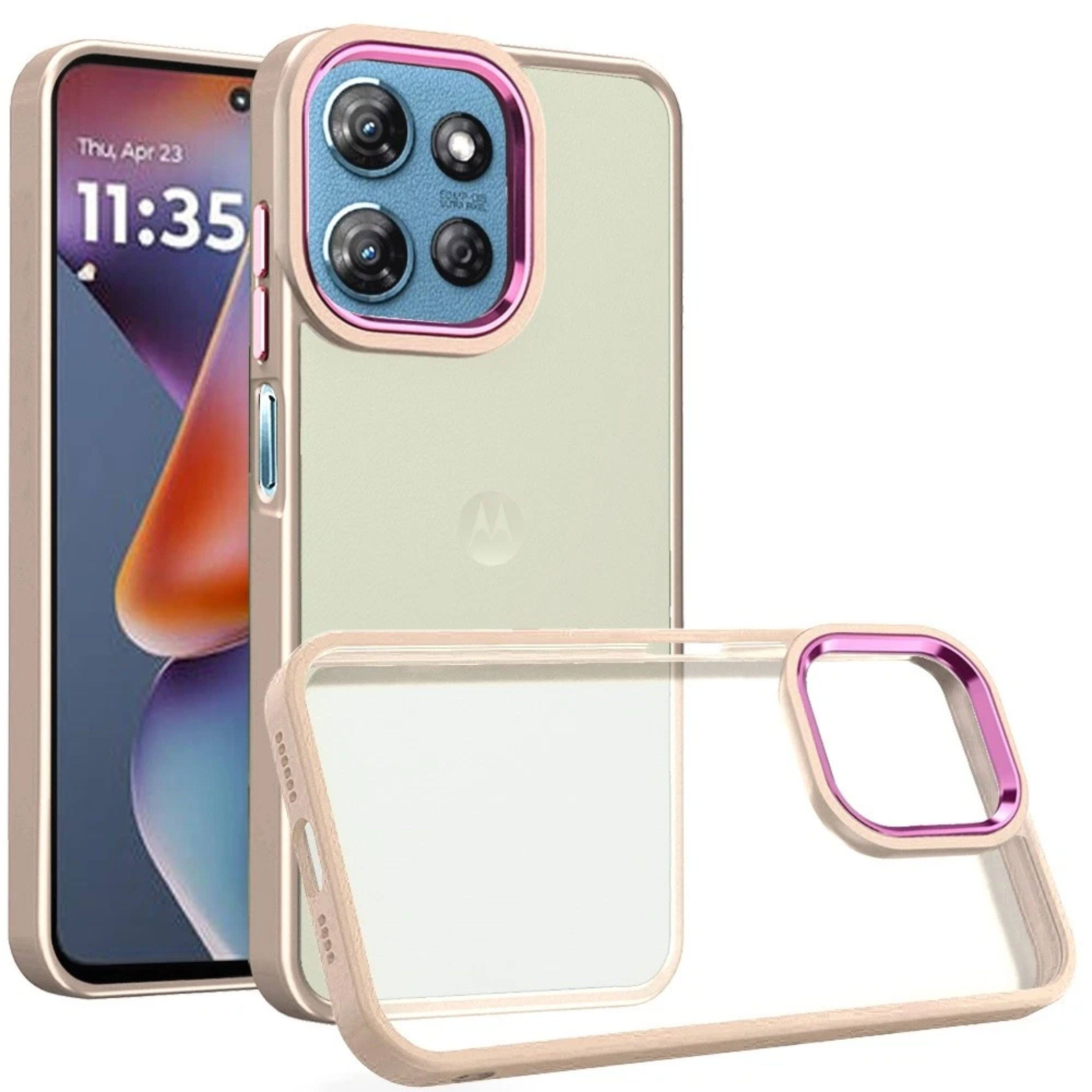 Kitcheniva - Premium Rubberized Acrylic Case With Tempered Glass For Moto G 2025 / 2026 / Play 2026 - Beige price history on PriceWatchPro