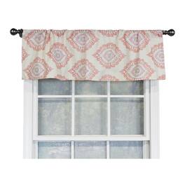 RLF Home - Exquisite Tailored 100% Cotton with Fully Lined 3" Rod Pocket Valnance for Windows 50" x 14" - Scarlet