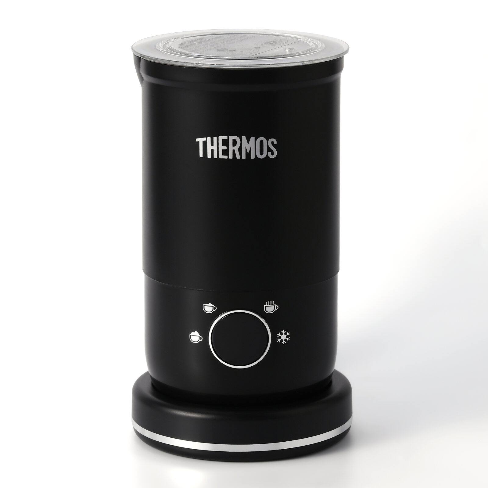 Angle. Thermos - Automatic Milk Frother Multifunctional Steamer Electric Hot And Cold Soft Foam Maker Ehai-5607e - Black.