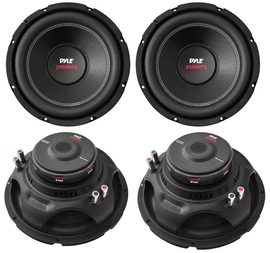 Pyle - 12" 6400W 4-Ohm DVC Car Stereo Power Audio Subwoofer Set, 4pk | PLPW12D - Black
