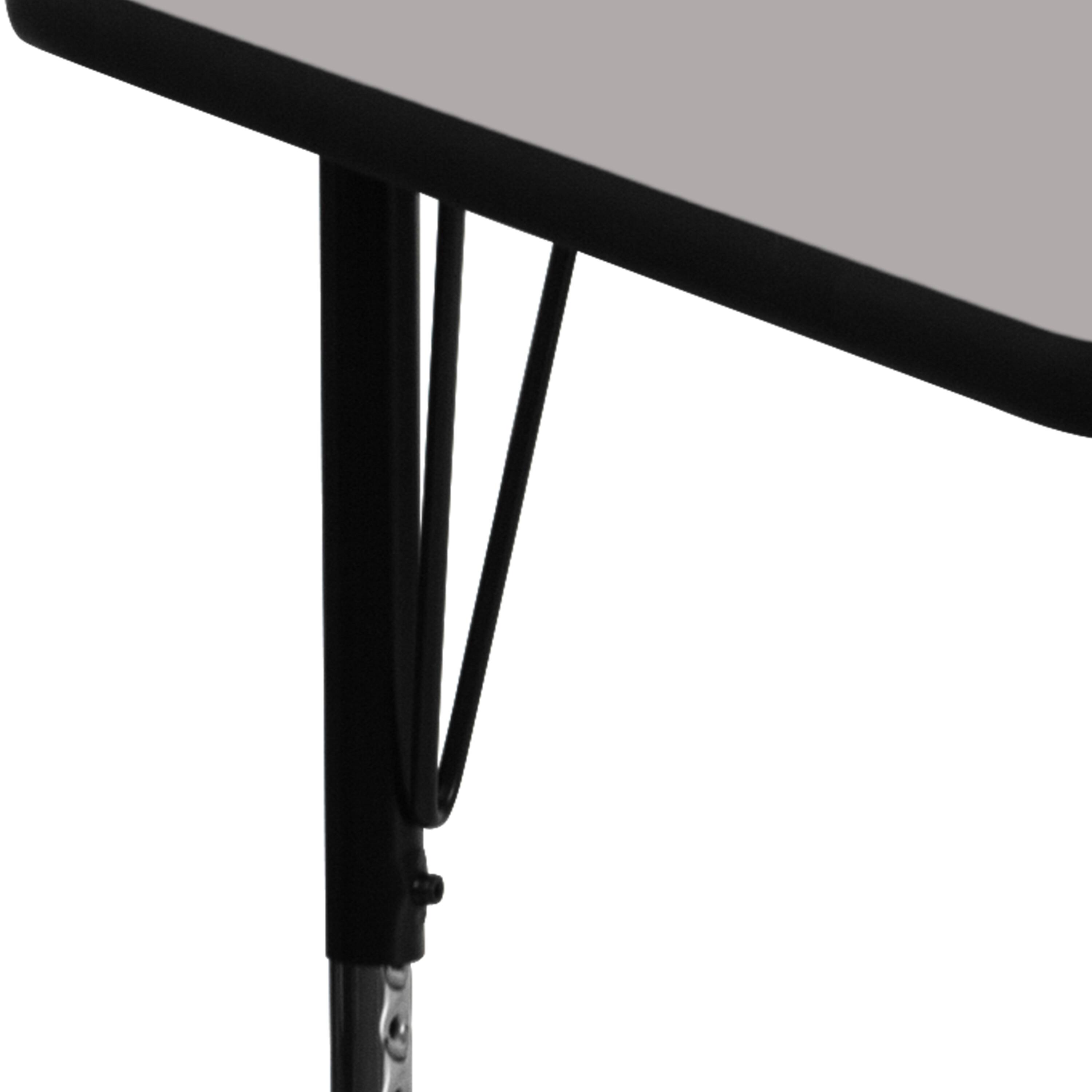 Alt View 7. Emma + Oliver - 24x60 Rectangle HP Laminate Adjustable Activity Table - Gray.