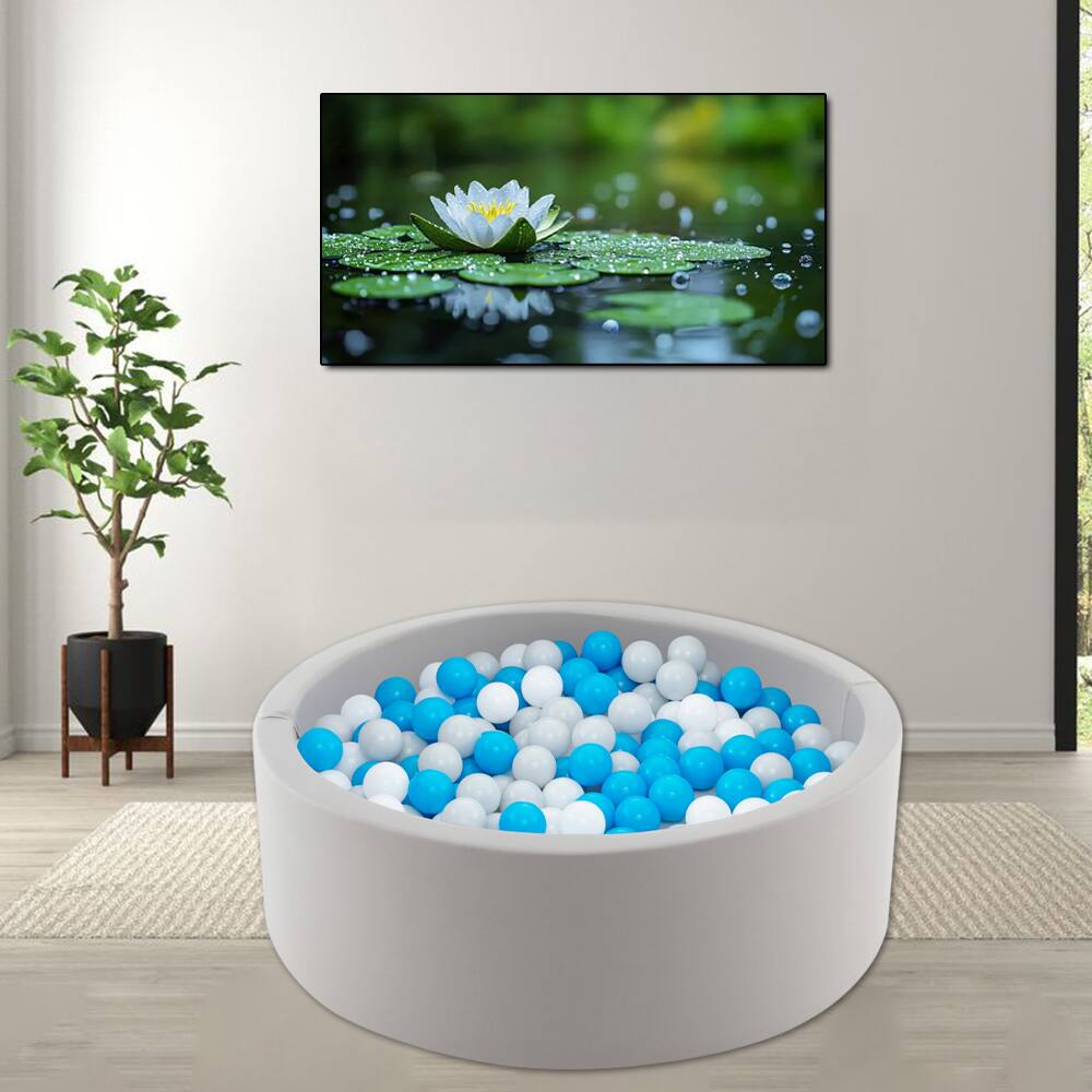 Hivvago - Portable Baby Playpen Set with 200 Ocean Balls and Carry Storage Bag - Gray