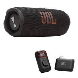 JBL - Flip 7 Portable Speaker Bundle with EasySing Mic Mini - Black