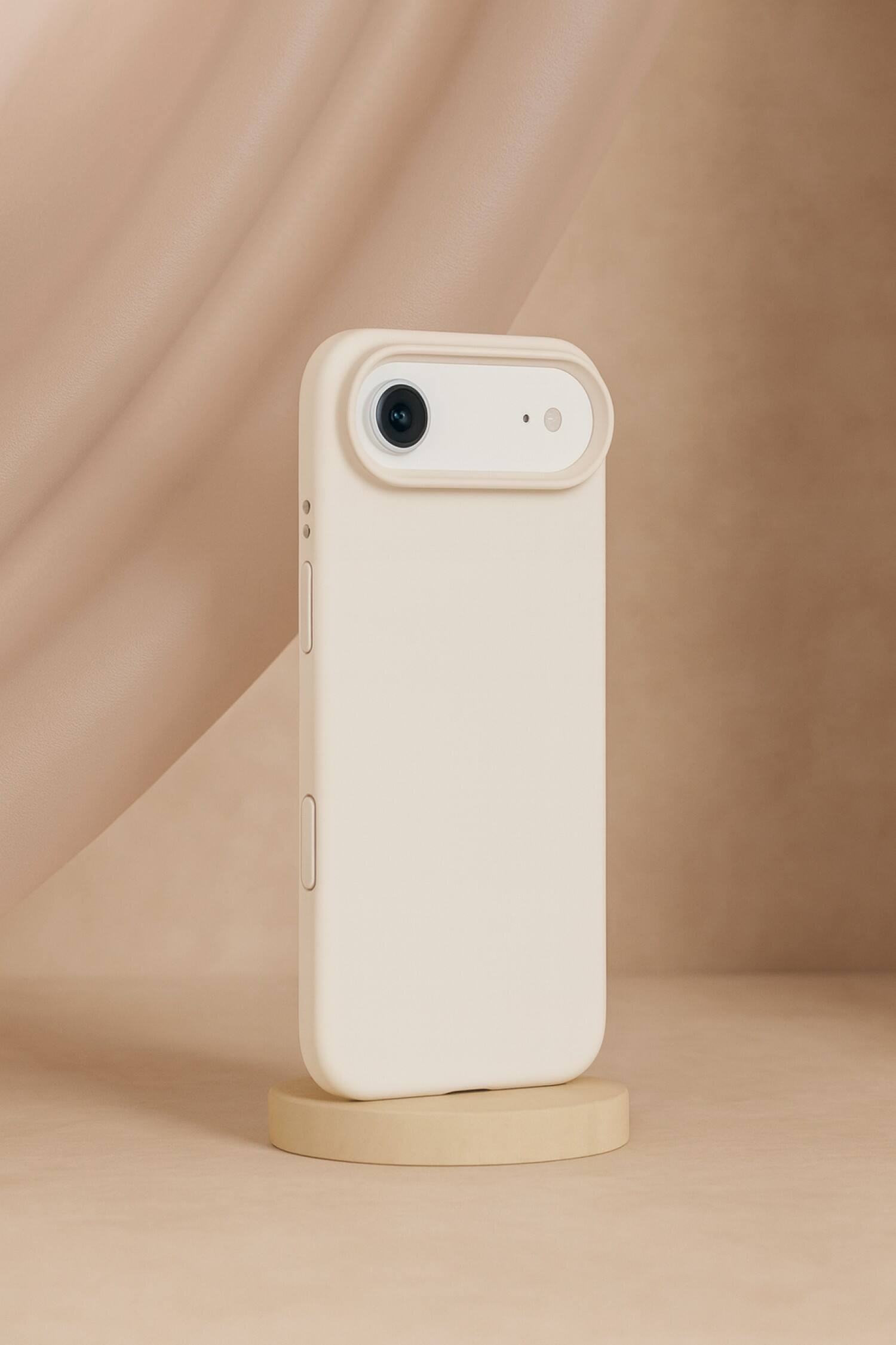 Angle. SaharaCase - Apple iPhone Air Silicone Case | Compatible with Magsafe | Smooth Finish | Venture Series - Sand Beige.