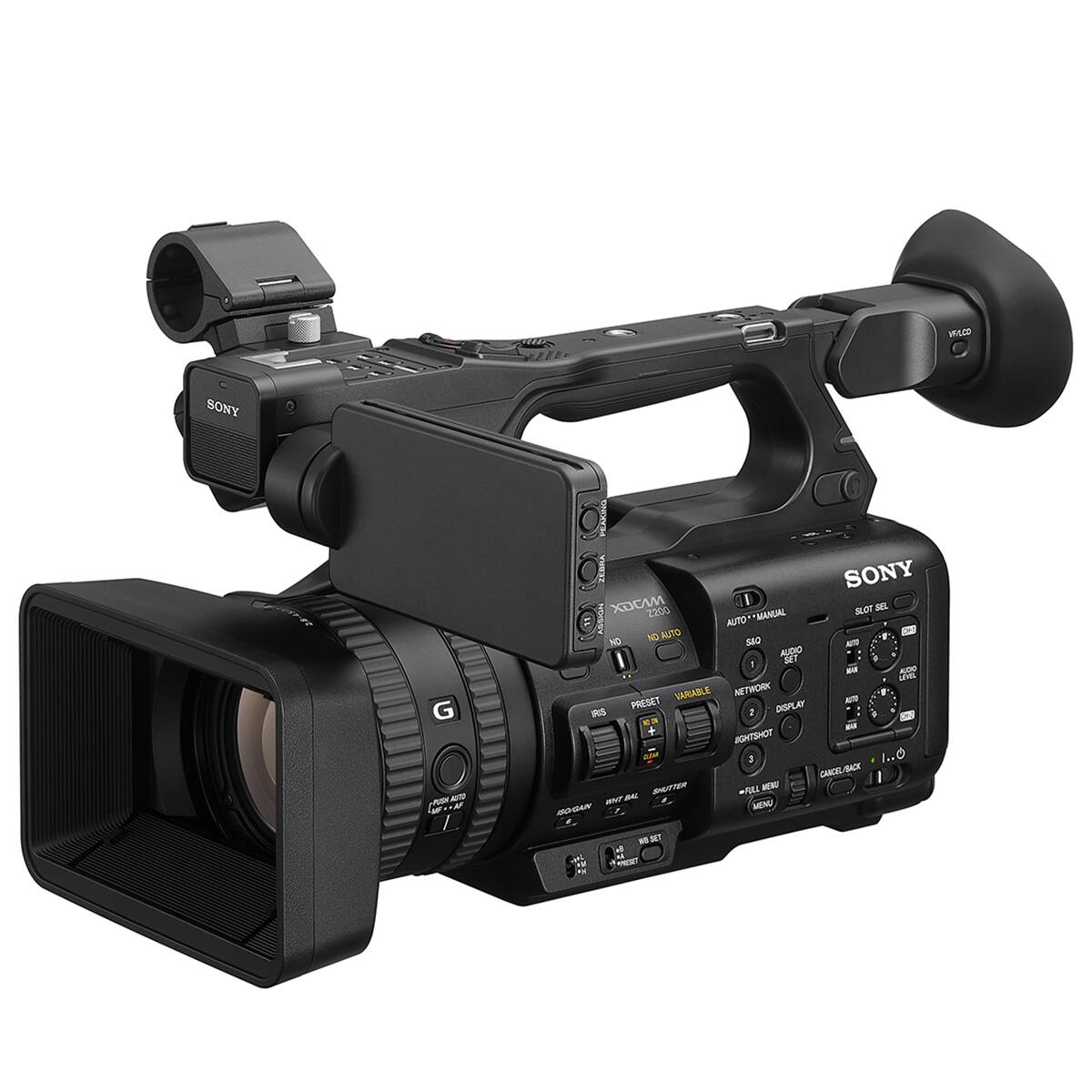 VFCCO  
SONY  
G PUSH  
PEAKING ZEBRA SONY XDCAM 2200 MANUAL SLOT SEL AUTO* ND AUTO SSO NO AUTO AUDIO 1 SET MAX AUDIO ago VARIABLE NETWORK UTUA PRESET DISPLAY RIS 2 + - #GHTSHOT : 1..0 CANCEL/BACK SHUTTER +FILL MENU WHT SAL ISO SAN MOW  SET KB MYRESET W