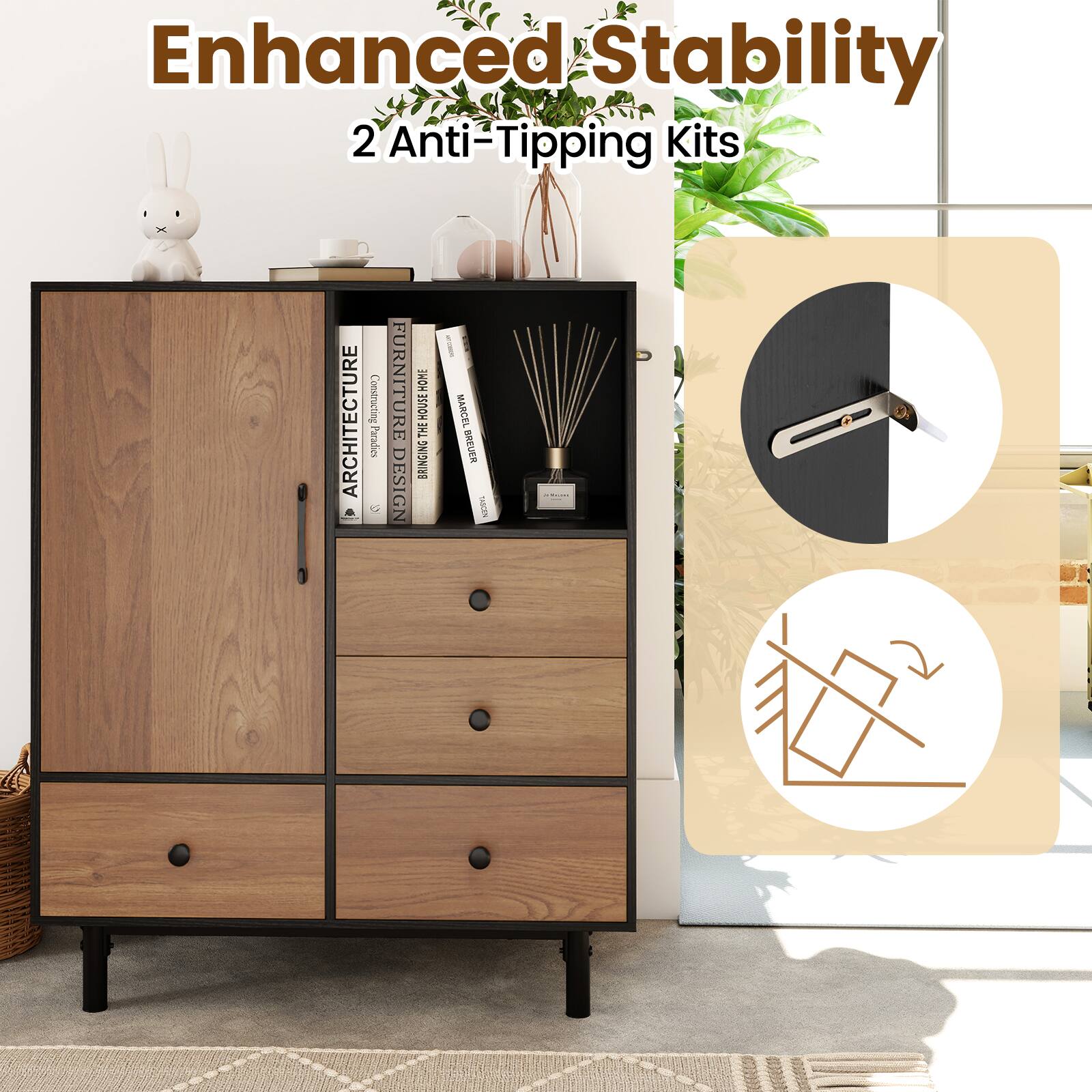 Enhanced Stability  
2 Anti-Tipping Kits