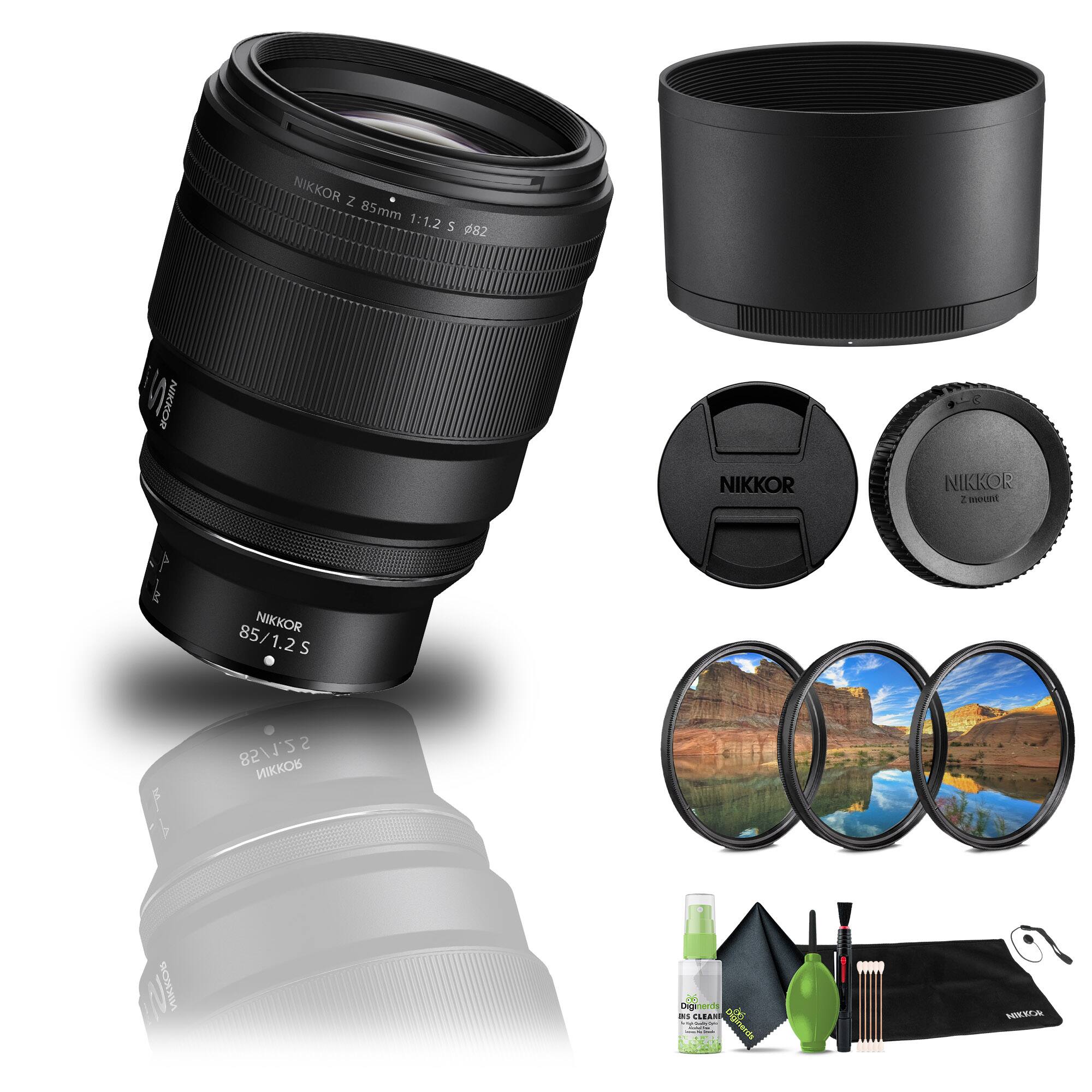Nikon - NIKKOR Z 85mm f/1.2 S Standard Lens for Z Series Mirrorless Cameras - Bundle - Black