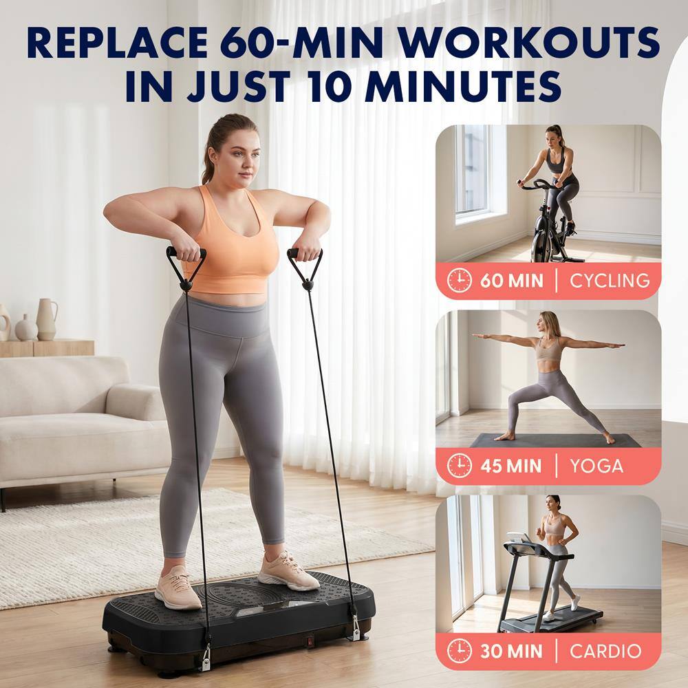 REPLACE 60-MIN WORKOUTS IN JUST 10 MINUTES

60 MIN | CYCLING

45 MIN | YOGA

30 MIN | CARDIO