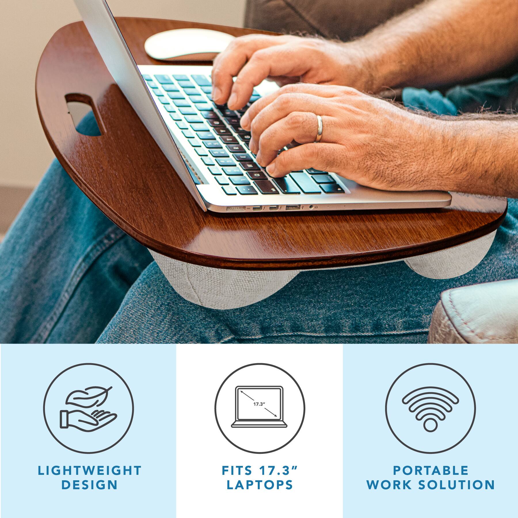 - 17.3" LIGHTWEIGHT DESIGN
- FITS 17.3" LAPTOPS
- PORTABLE WORK SOLUTION