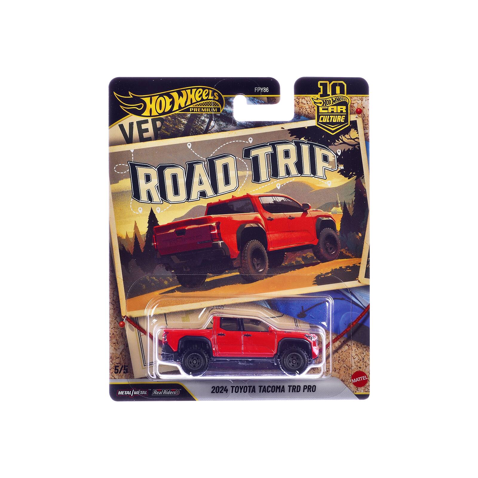 2024 Toyota Tacoma TRD PRO Pickup Truck Red "Road Trip" Series Diecast Model Car by Hot Wheels
