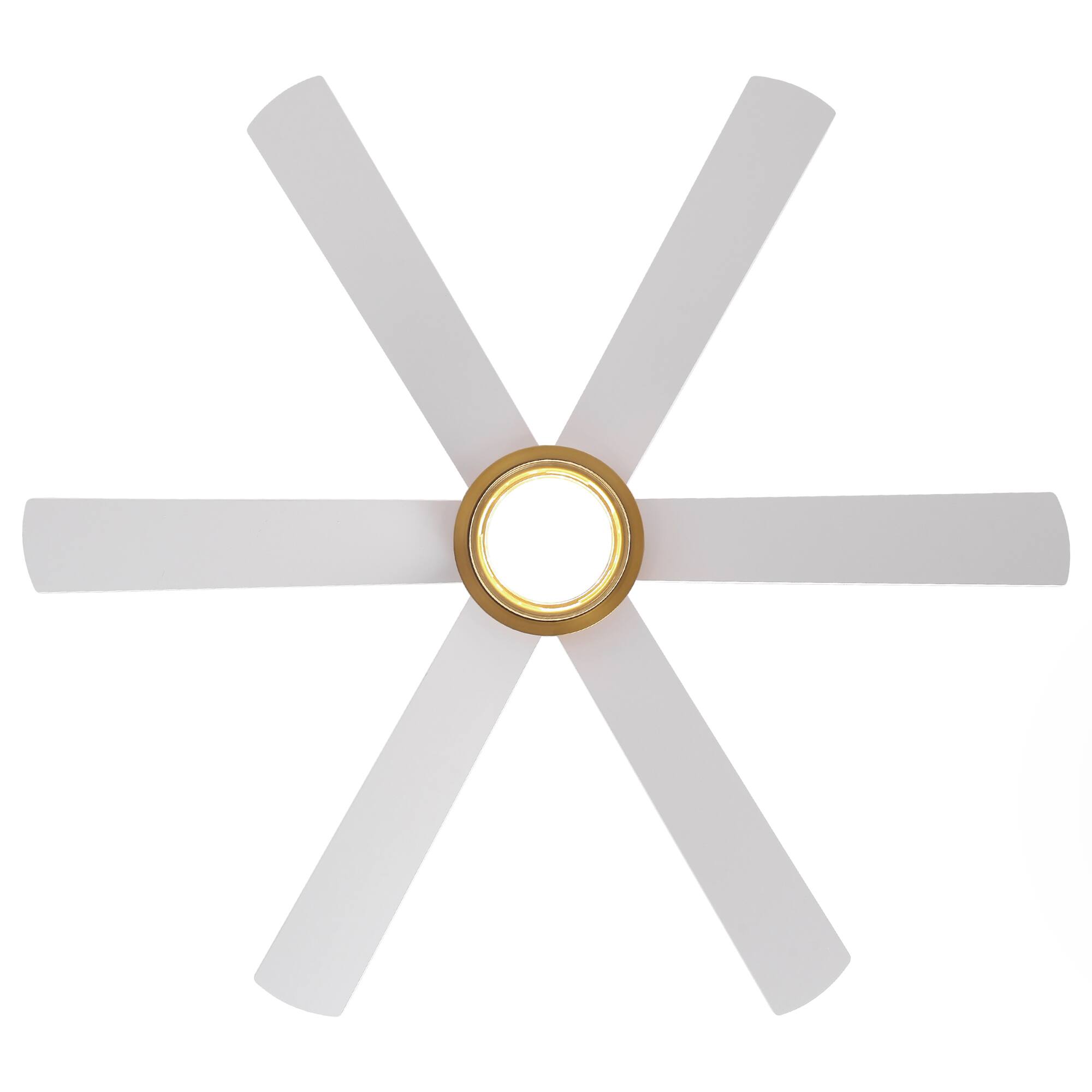 Alt View 9. Parrot Uncle - 54" Modern Gold Dimmable LED 6-Speed Reversible Ceiling Fan with Lights and Remote Control - Gold.