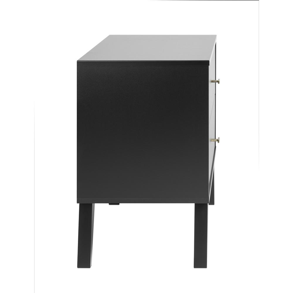 Left. Prepac - Milo 2-drawer Nightstand, Black - Black.