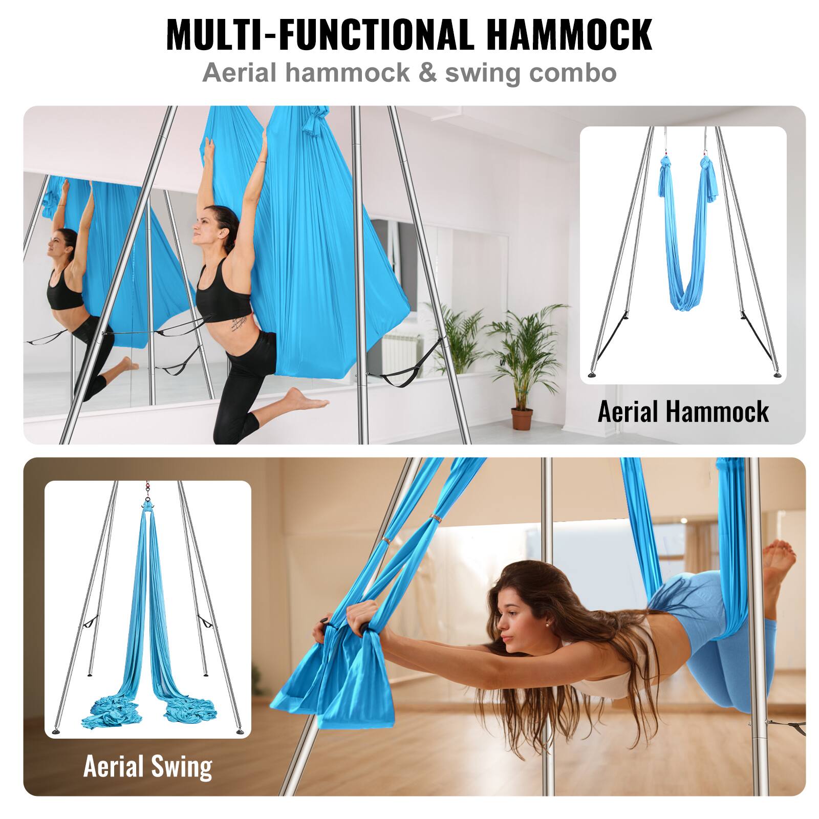 MULTI-FUNCTIONAL HAMMOCK  
Aerial hammock & swing combo  

Aerial Hammock  

Aerial Swing