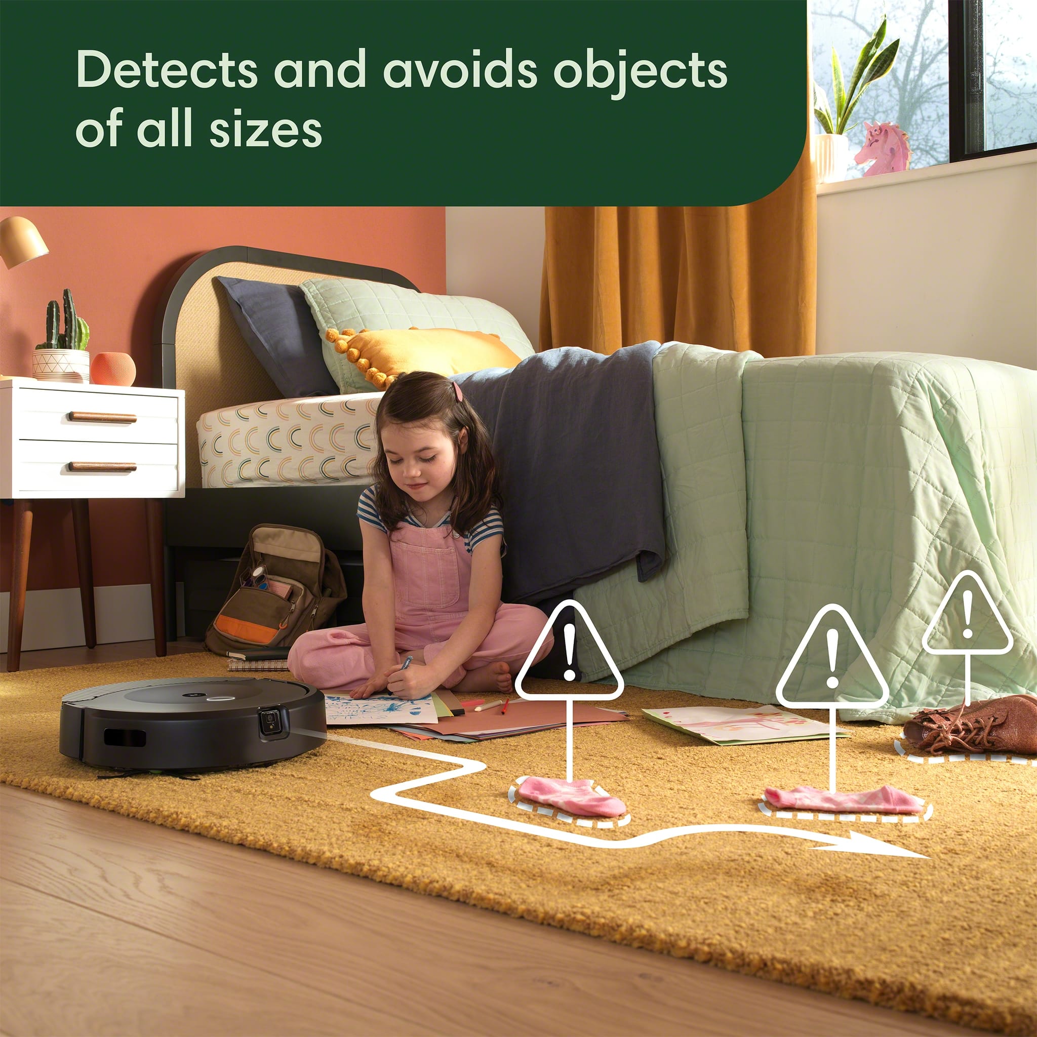 Detects and avoids objects of all sizes ! ! !