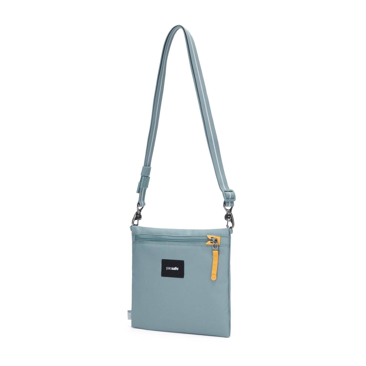 Back. Pacsafe - Go Anti Theft Crossbody Pouch - Fresh Mint.