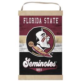 Jardine - Florida State Seminoles Retro Logo Banner Sign - Maroon
