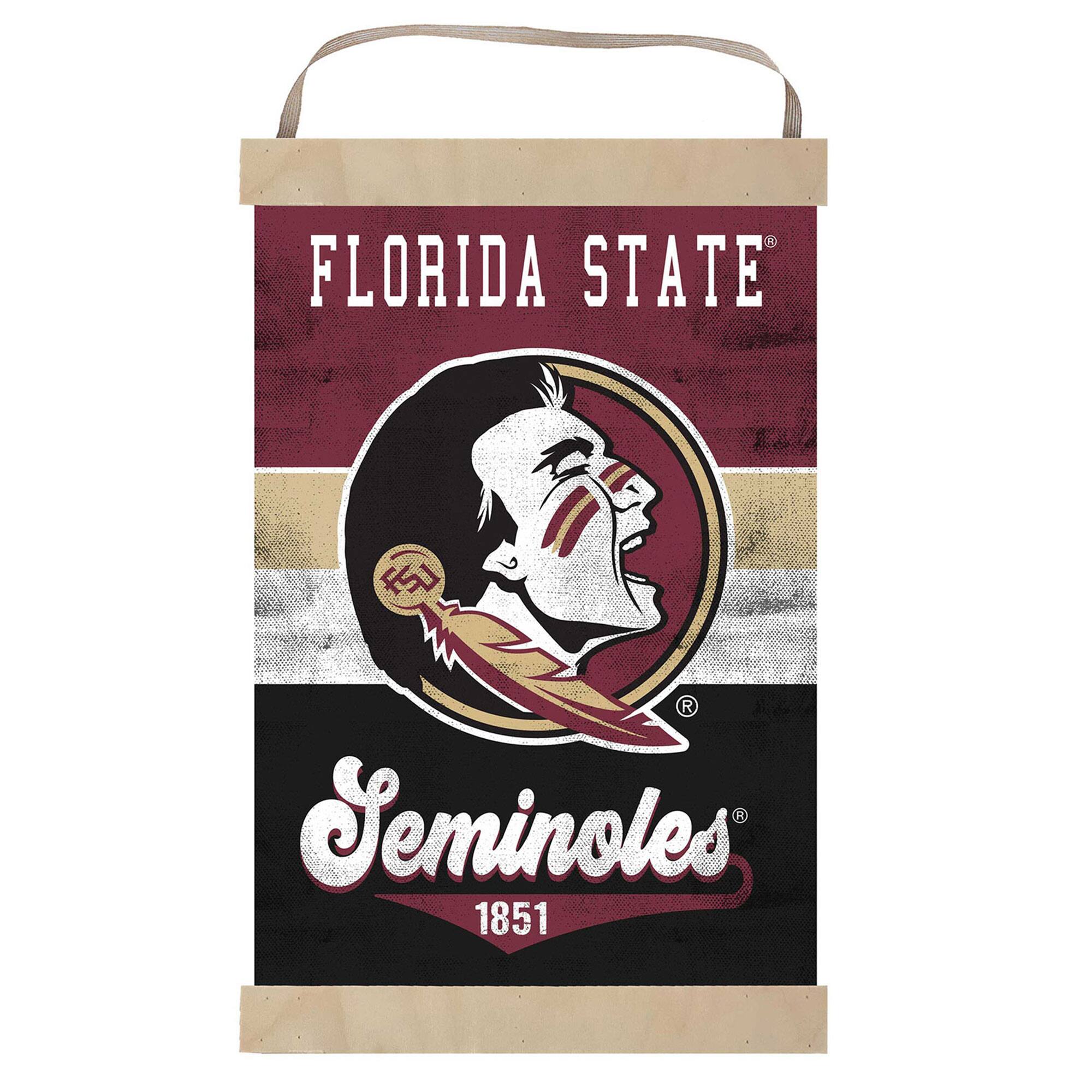 Florida State Seminoles Retro Logo Banner Sign