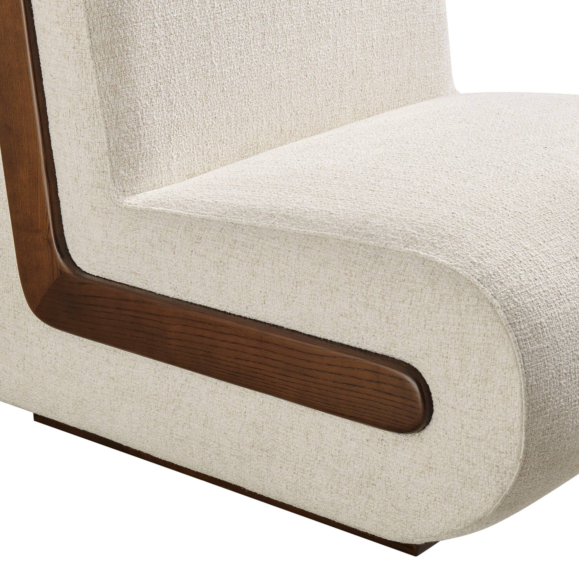 Alt View 5. Modway - Denby Linen Blend Accent Chair by Modway - Ivory.
