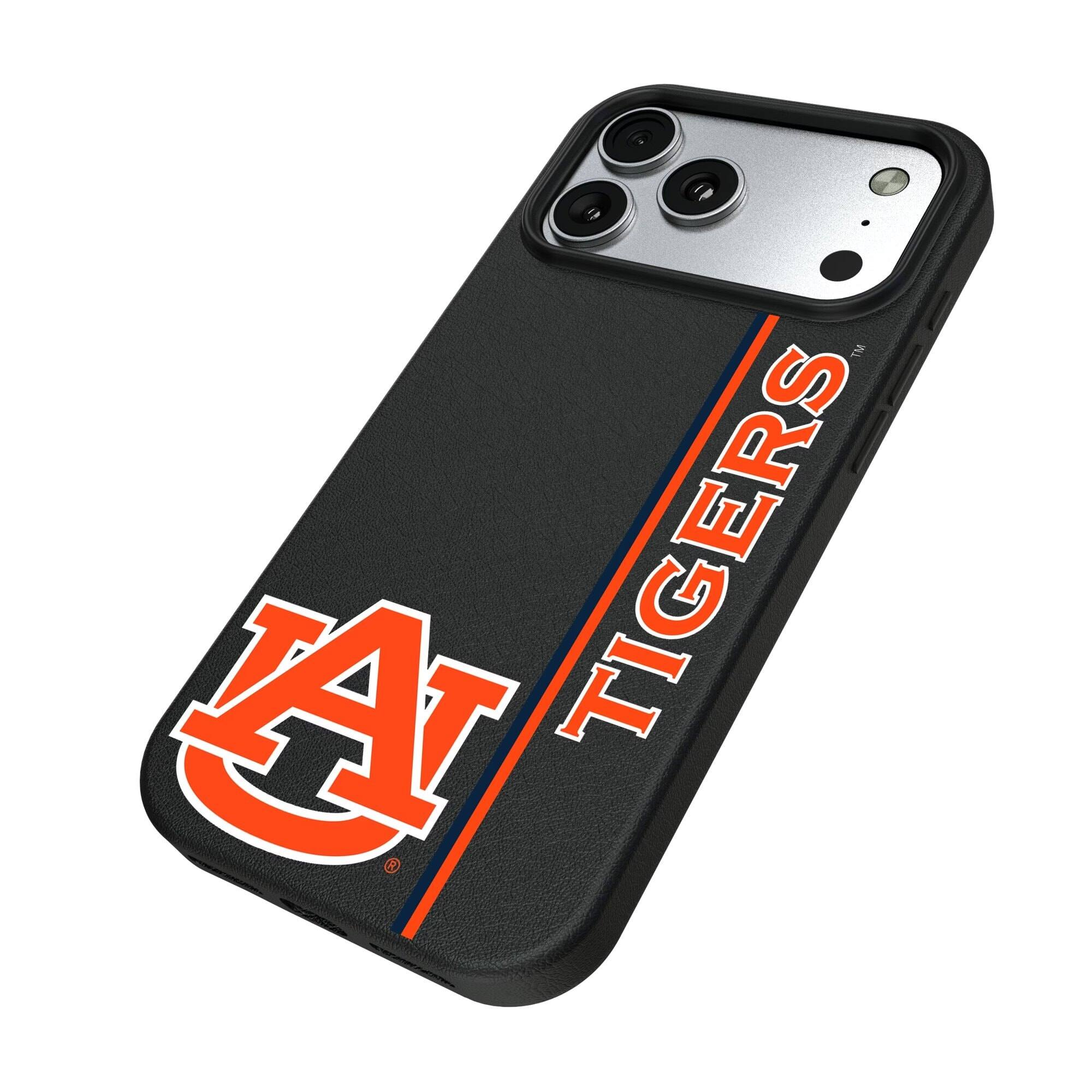 Alt View 1. Keyscaper - Auburn Tigers iPhone Magnetic Bump Case - 15 Pro Max - Black.
