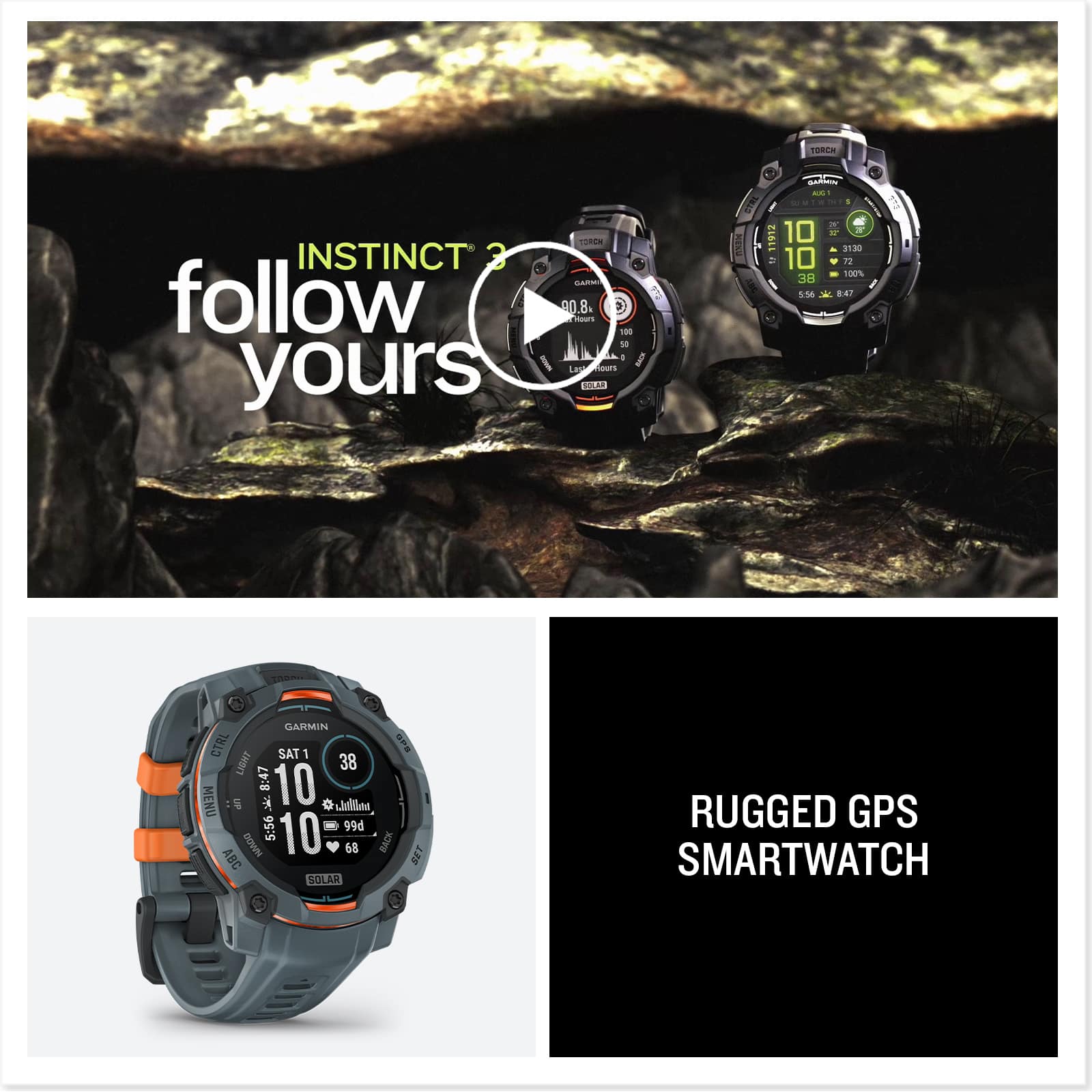 Instinct 2 follow yours Solar Garmins Instinct 2 GPS smartwatch.