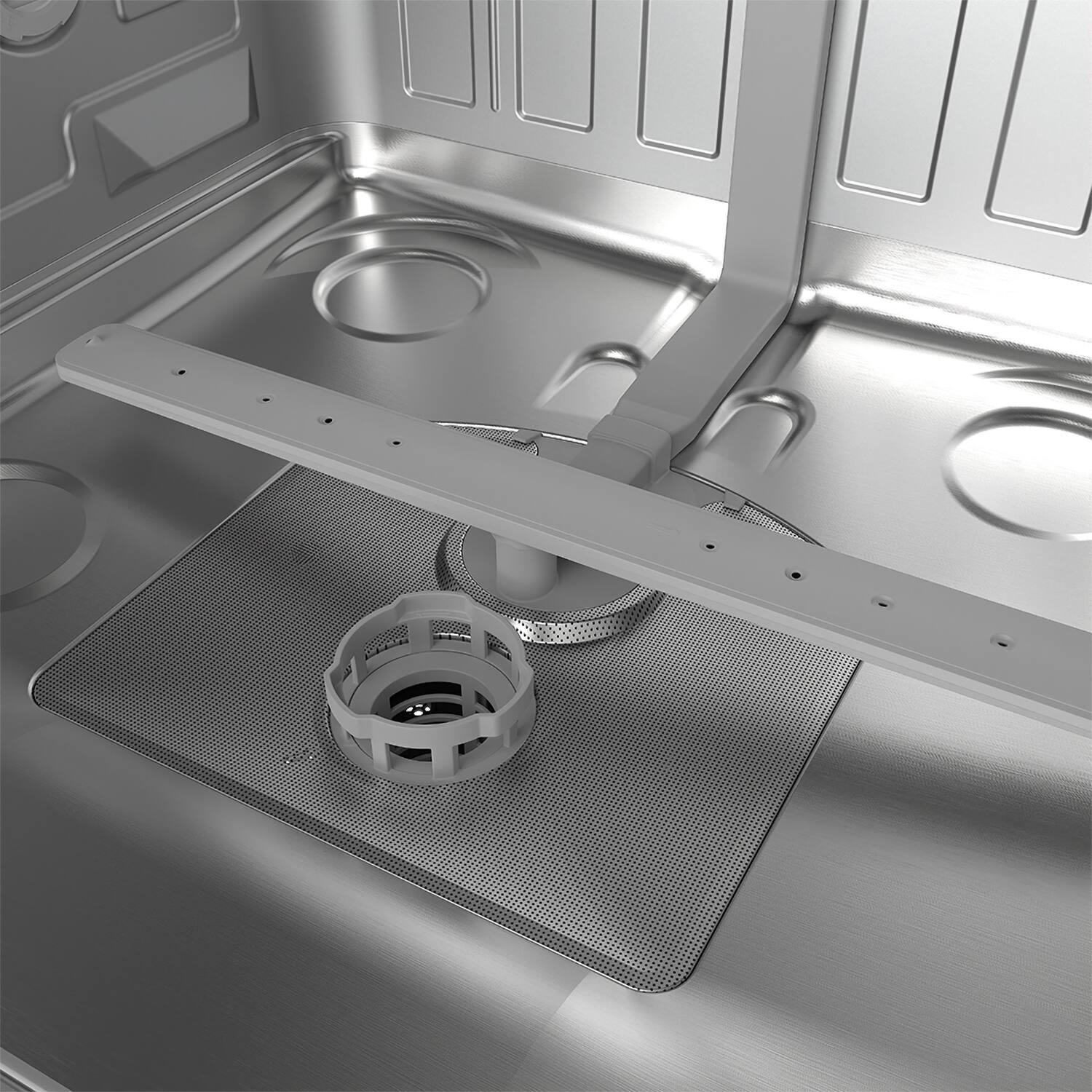 Alt View 5. Thor Kitchen - 24" Top Control Built-In Dishwasher Stainless Steel Tub with 3rd Rack, 47 dBA - Matte White.