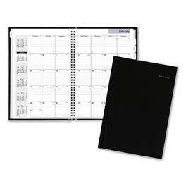AT-A-GLANCE - DayMinder Hard Cover Monthly Planner Ruled Blocks 11.75 x 8 Black Cover 14 Month Dec 2025 to Jan 2027