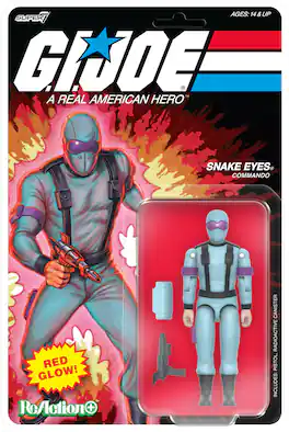 Super7 - G.I. Joe - ReAction+ Wv6 - Snake Eyes (Red Glow, Crystal Poison) - COLLECTIBLES - Multicolor