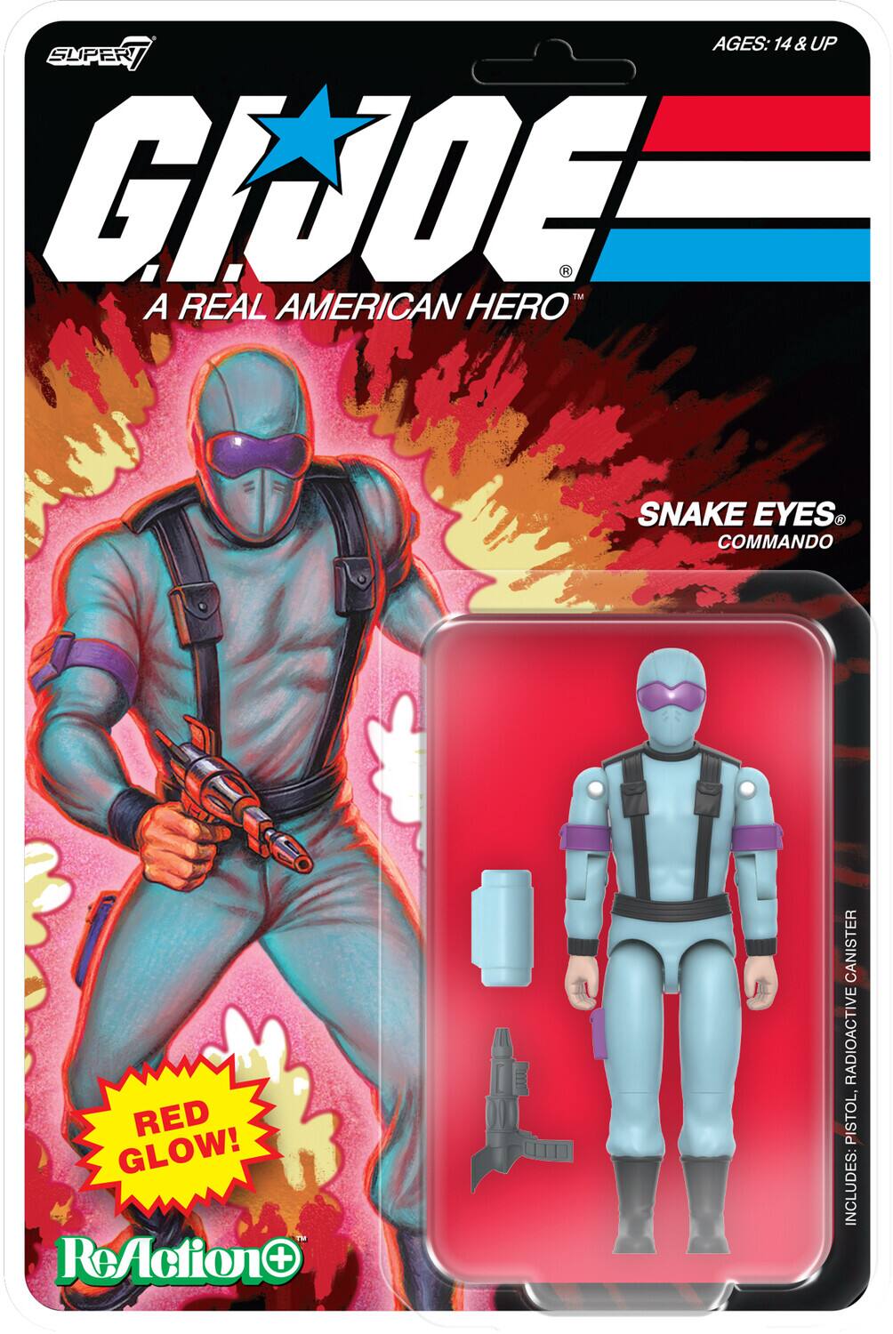 Super7 - G.I. Joe - ReAction+ Wv6 - Snake Eyes (Red Glow, Crystal Poison) - COLLECTIBLES - Multicolor