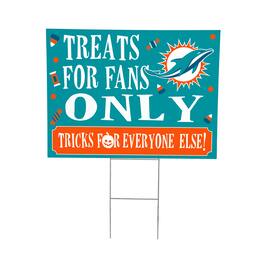 Evergreen Enterprises - Miami Dolphins 18" x 24" Halloween Treats Outdoor Yard Sign - Multicolor
