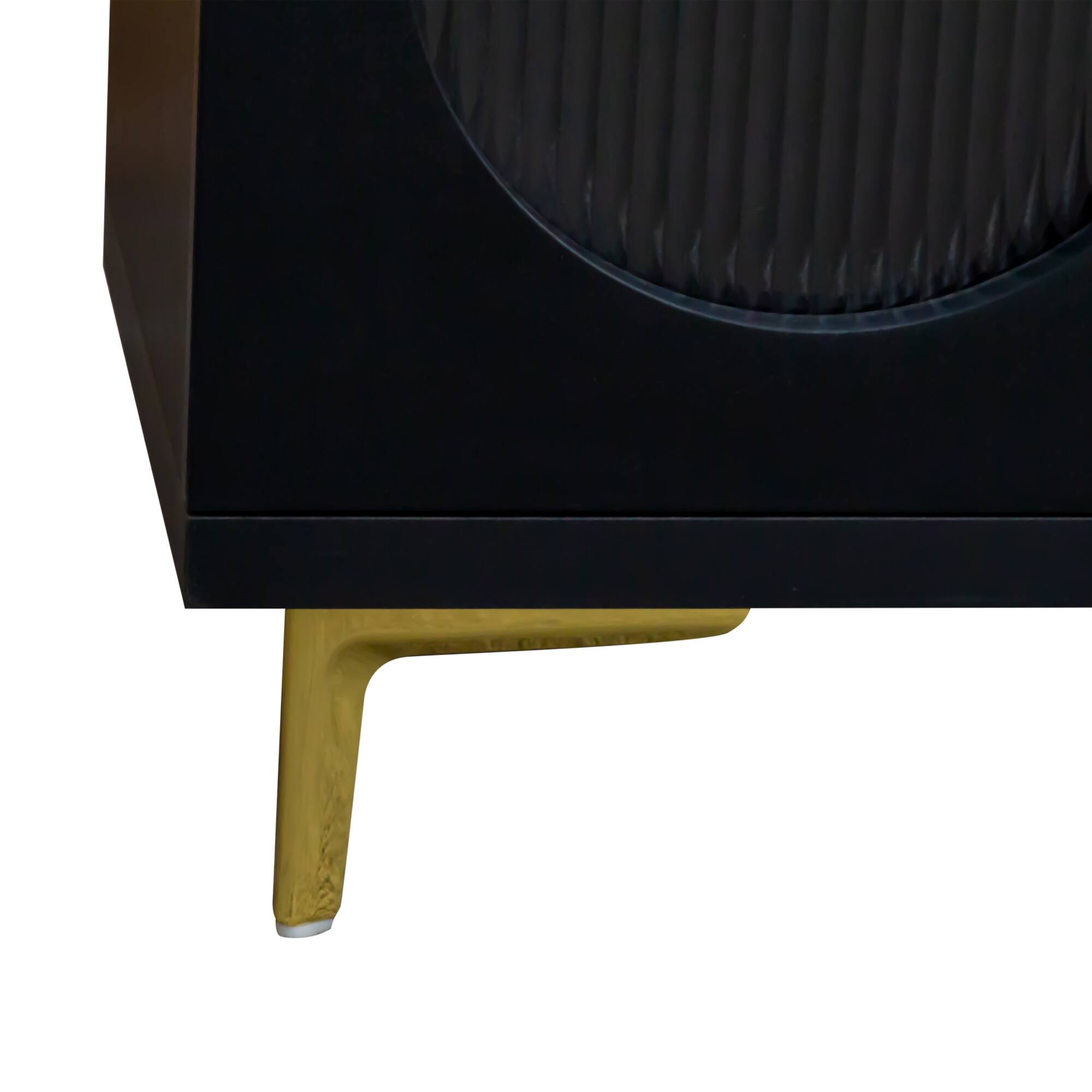 Alt View 6. GOODSILO - Extendable Rectangle TV Stand and Media Console with Adjustable Storage - Black.