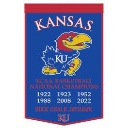 WinCraft - Kansas Jayhawks 24" x 38" Wool Championship Banner - Multicolor