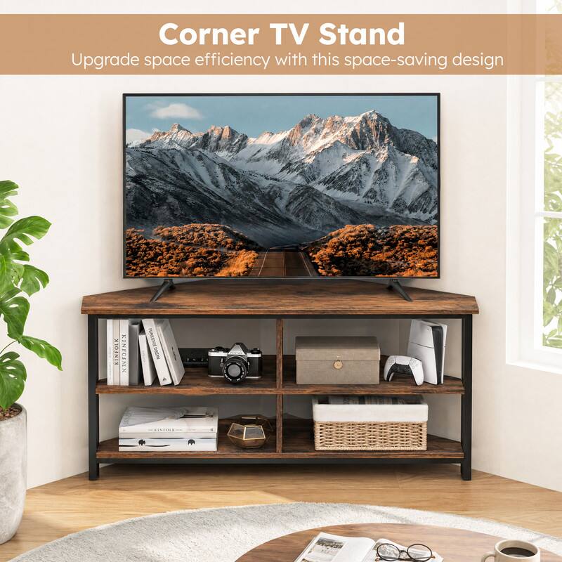Corner TV Stand  
Upgrade space efficiency with this space-saving design