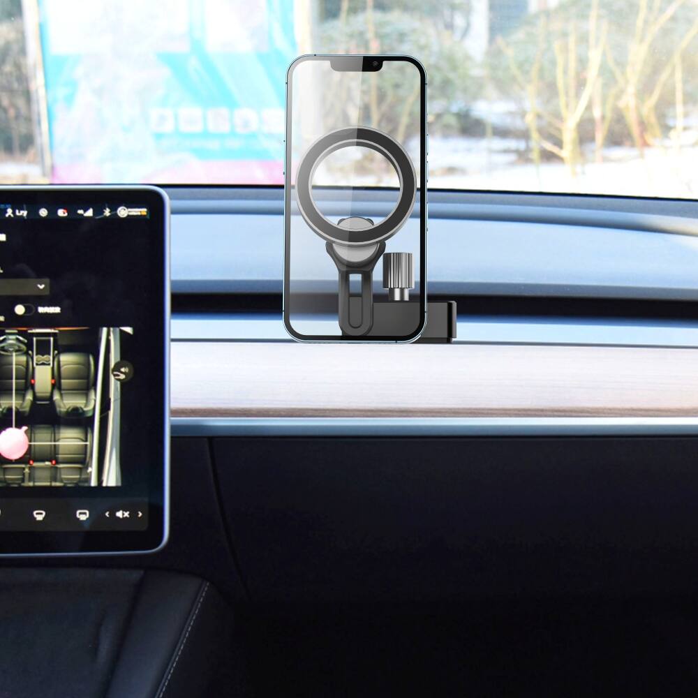 Alt View 3. BEARSOLIM - Car Air Outlet Magnetic Phone Holder Suitable for Tesla Model 3/Y Magsafe Holder Car Holder, with Magsafe Magnetic Ring - BLACK.