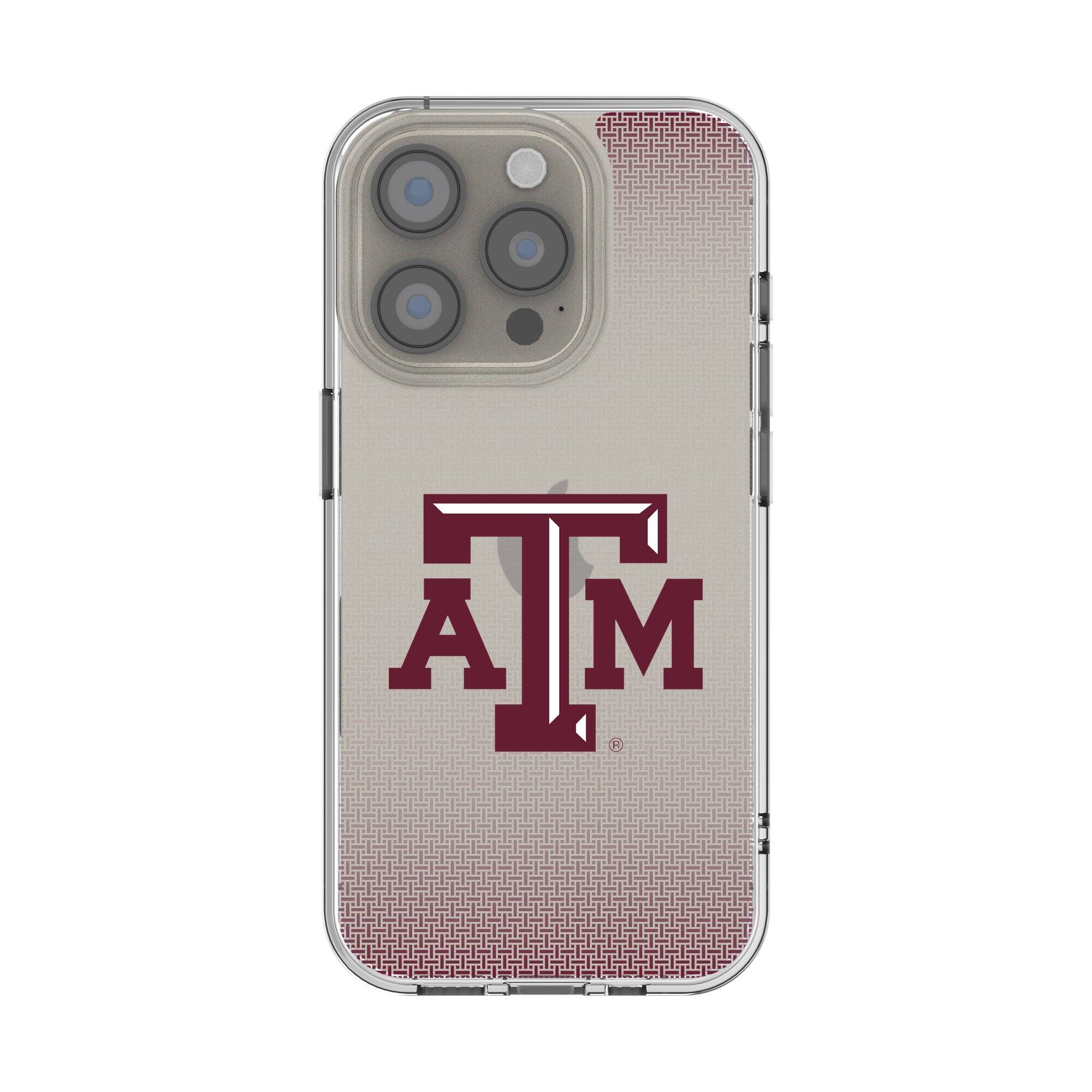 Keyscaper - NCAA - Texas A&M Aggies Linen Logo iPhone Clear Case - 14 - Multicolor