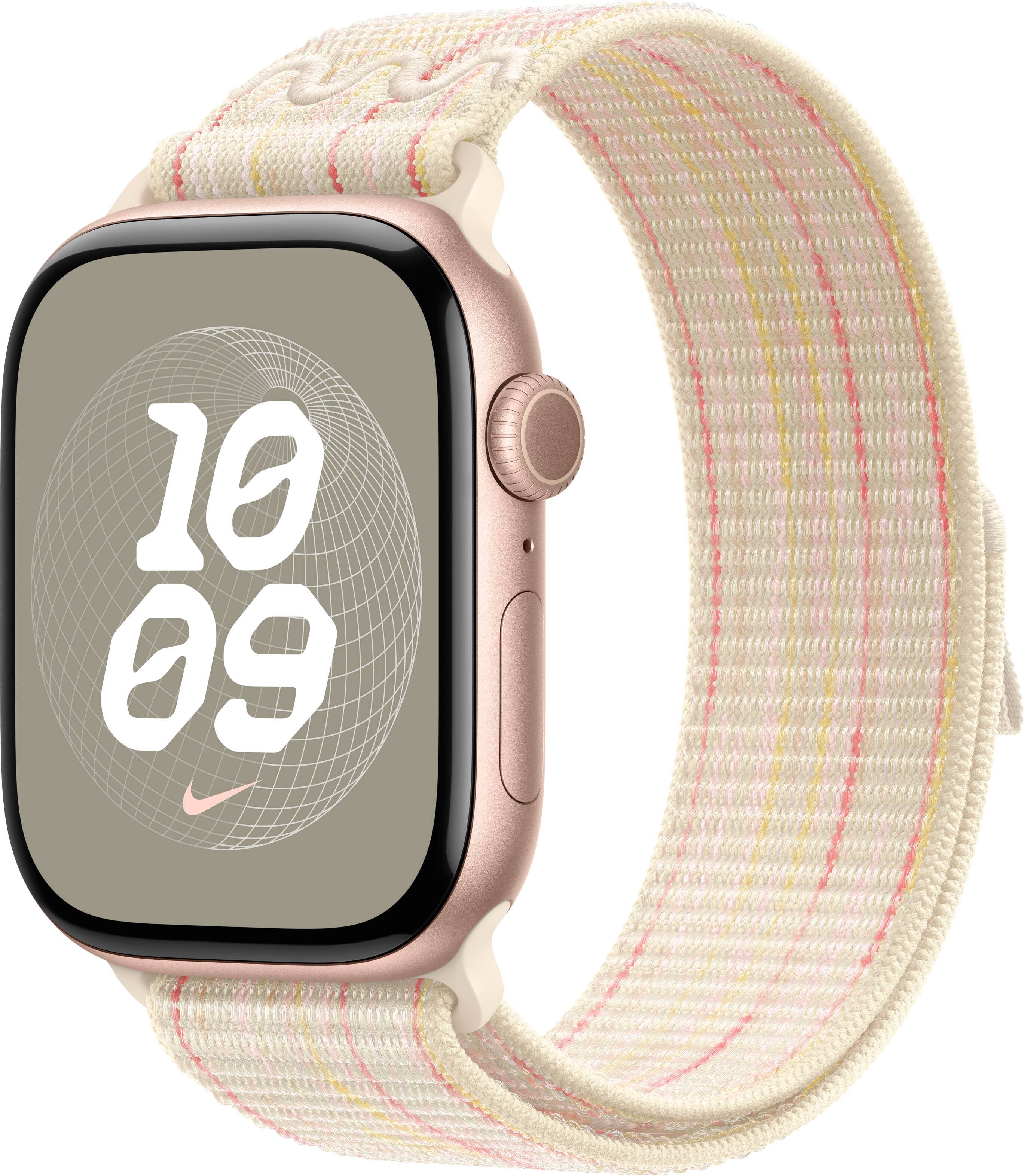 Alt View 11. Apple - 46mm Nike Sport Loop - Starlight/Pink.