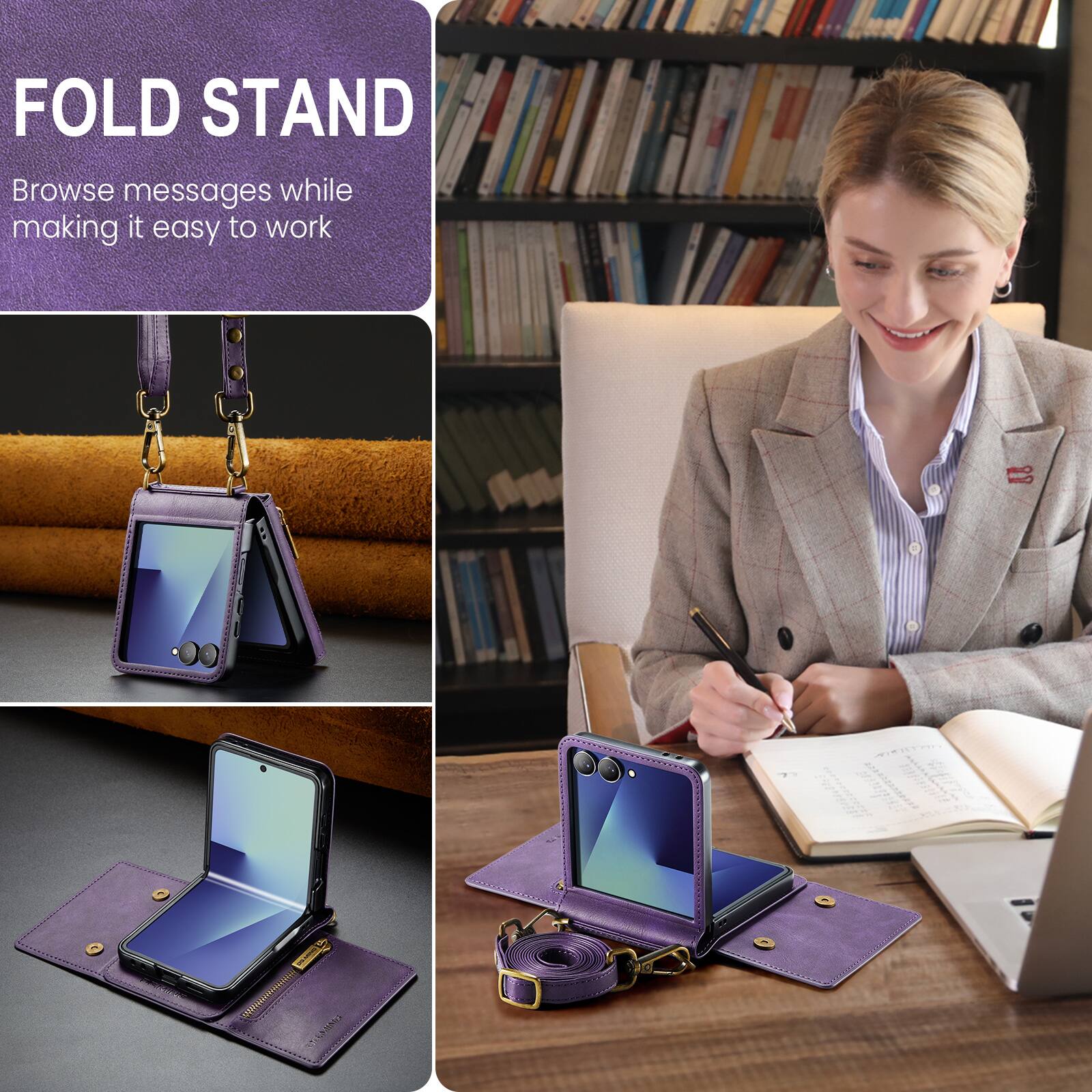 FOLD STAND  
Browse messages while making it easy to work