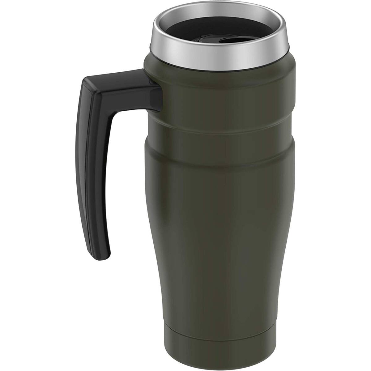 Alt View 2. Thermos - Thermos 16 oz. Stainless King Travel Mug with Handle- Matte Army Green - Matte Army Green.